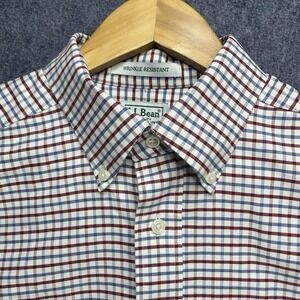 LL Bean White Button‎ Down Long Sleeve Shirt Classic Formal Cotton Mens sz 16